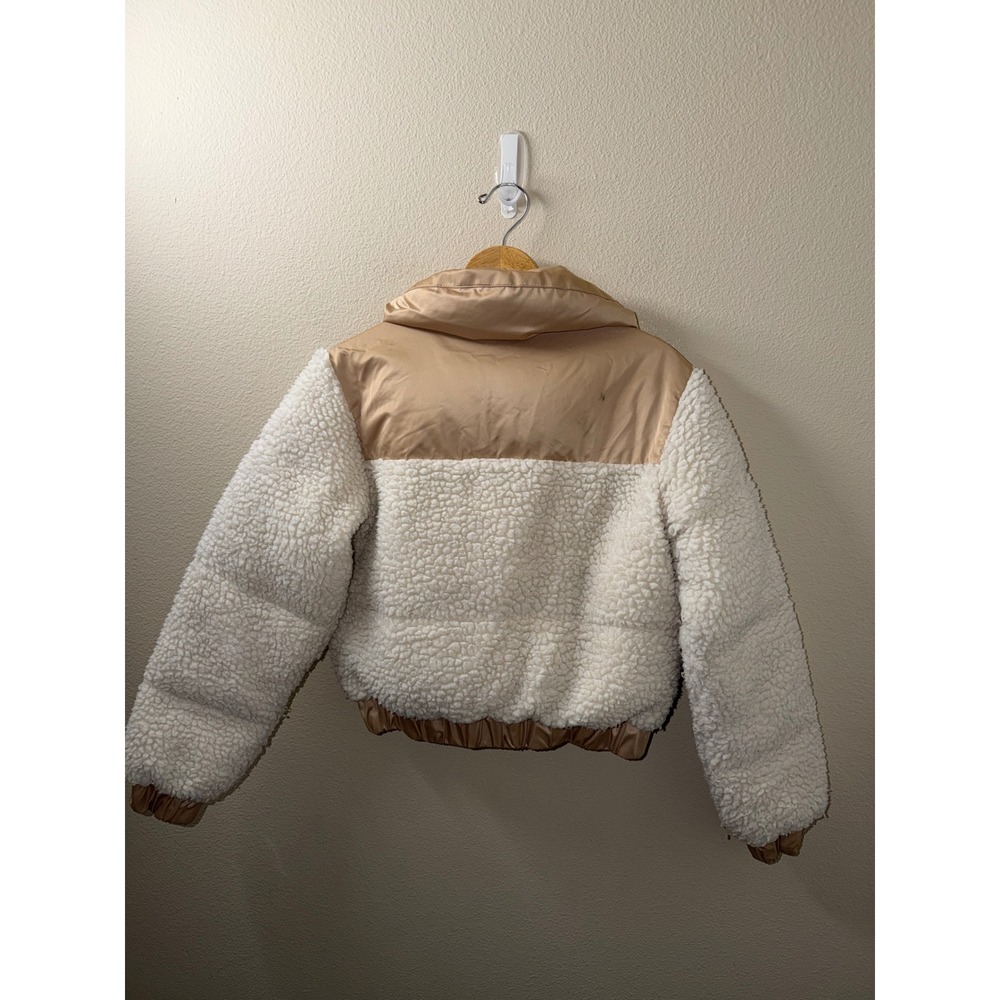 Women's Abercrombie Ultra Cropped Sherpa Puffer Coat Size XXS - Picture 4 of 5
